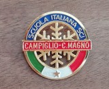 QW9 K 11 - Insigna - tematica sport - schi - Scoala italiana de schi