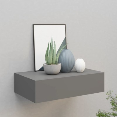 Gossi dulap de perete cu sertare, gri, 40x23,5x10 cm, mdf foto