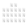 Set 20 carlige adezive transparente, rezistente, multifunctionale, plastic, metal