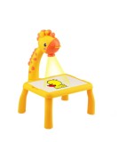 Tabla de desenat cu proiector holografic model girafa, galben, Oem