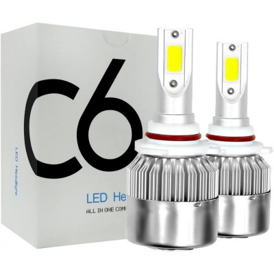 Set 2 LED-uri Auto Techstar&amp;reg; C6, 9005, 36w, 3800 Lumeni, 6500K, AUTO, 12-24 Volti, COB foto