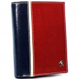 Biroul vertical bărbătesc bicolor, piele naturală RFID