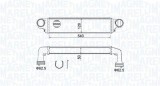 Radiator intercooler BMW 3, 3 Compact, X3 Motor 2.0 d, 3.0 d, 318 d, 318 td, 320 Cd, 320 d, 320 td, 330 Cd, 330 d, 330 xd, 540x128x50mm, OE