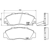 Placute frana Acura Rl; Honda Accord 4 Aerodeck (Cb), Accord 5 (Cc, Accord 5 (Ce, Accord 5 Aerodeck (Ce), Accord 5 Coupe (Cd), Accord 6 (Ck, Accord 6, BREMBO