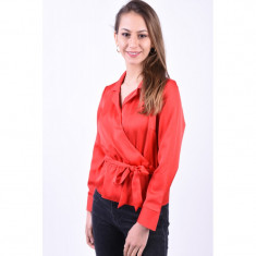 Bluza Only Onlmariela Satin High Risk Red foto