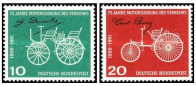 Germania 1961 - Daimler si Benz, serie neuzata foto