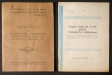 Rare C.F.R. 1983 Vagon Etajat pe 3 Osii pt Transport Autoturisme 1949 Instructia pt Reglementarea Planificarea Transporturilor Caile Ferate Romane CFR