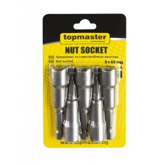 Set 5 biti cu tubulara 8x65 mm Top Master Pro pentru insurubare