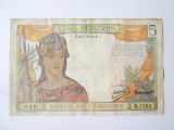 Rara! Indochina 5 Piastres 1946,bancnota din imagini la cel mai mic pret