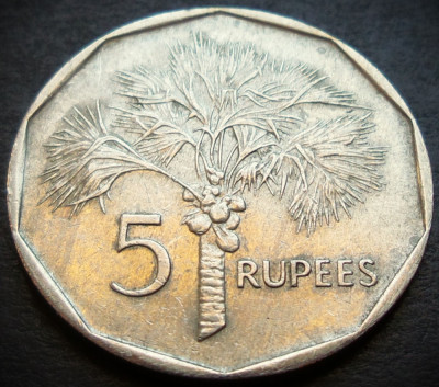 Moneda exotica 5 RUPII / RUPEES - Insulele SEYCHELLES, anul 1982 * cod 4323 foto