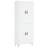 Dulap inalt, alb, 69,5x34x180 cm, lemn compozit