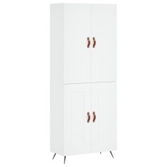 Dulap inalt, alb, 69,5x34x180 cm, lemn compozit