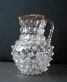 Canceu din sticla, sec. XIX Bixad (?). Glaja, huta, sticla suflata, glajarie