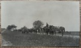 Militari romani efectuand un transport cu cai si carute// fotografie, Romania 1900 - 1950, Portrete