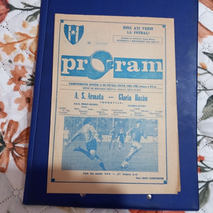 program ASA Tg. Mures - Gloria Buzau