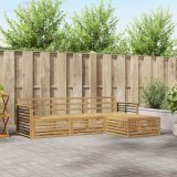 vidaXL Set de canapele de exterior 4 pcs Alb Lemn Solid de Acacia 3390294