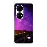 Husa compatibila cu Huawei Nova Y70 model Purple night sky, Silicon, TPU, Viceversa, Transparent, Carcasa
