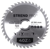 Disc circular lemn Strend Pro TCT 190x2.4x30/20 mm 40T