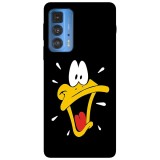 Husa compatibila cu Motorola Moto G22 model Duffy Duck What!, Silicon, TPU, Viceversa, Transparent, Carcasa