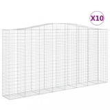 Cumpara ieftin Cosuri gabion arcuite, 10 buc 400x50x200/220cm, fier galvanizat
