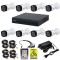 Kit complet Dahua 8 camere 2MP IR 20m, DVR 8 canale 2MP, accesorii, HDD 1TB + Autocolant Rovision SafetyGuard Surveillance