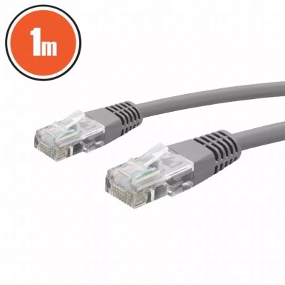 Cablu UTP patch RJ45 8p8c CAT5e 1m gri foto