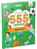 Cumpara ieftin Carte activitati copii peste 500 abtibilduri sporturi fotbal baschet volei educative puzzle colorat lipit