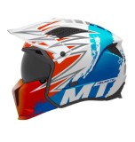 Cumpara ieftin Casca MT Streetfighter SV S Tackle A7 alb lucios (ochelari soare integrati) &ndash; masca (protectie) barbie si cozoroc detasabile &ndash; omologare noua ECE 22.0