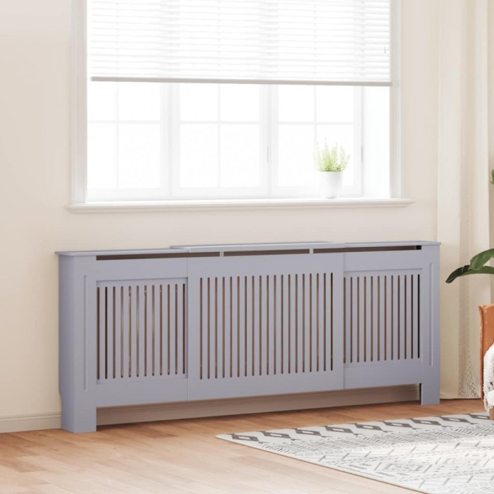 vidaXL Mască pentru calorifer, gri, 205 cm, MDF 325549