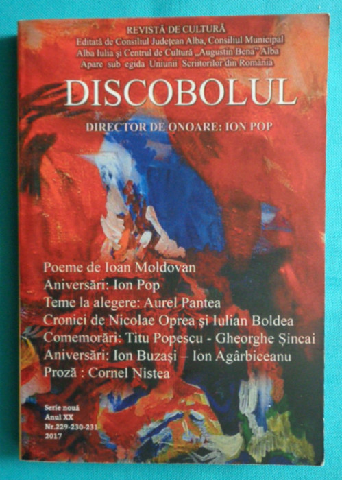 Revista Discobolul nr 229 - 231 din 2017 ( despre Daniel Turcea )