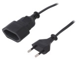 Prelungitor alimentare negru 1,5m 2,5A