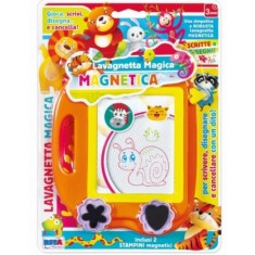 Tablita magnetica RS Toys, cu doua stampile incluse, pentru copii