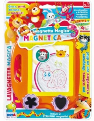 Tablita magnetica RS Toys, cu doua stampile incluse, pentru copii foto