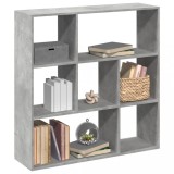 VidaXL Bibliotecă/separator cameră gri beton 102x29x103,5 cm lemn