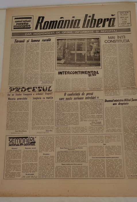 Rom&acirc;nia Liberă (6 aprilie 1990) serie nouă nr. 89