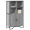 vidaXL Dulap &icirc;nalt, gri sonoma, 79,5x35,5x137,5 cm, lemn prelucrat 3295310