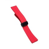 Cumpara ieftin Curea de ceas Rosie din silicon cu inchidere deployant magnetic 20mm, 22mm