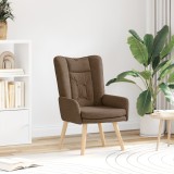 vidaXL Fotoliu de relaxare, maro, textil