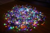 Instalatie brad Craciun, Hoff Cluster, 1512 LED-uri multicolore, 11 m, controler, 8 functii cu memorie, interior / exterior