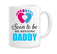 Cana alba personalizata Soon to be an awesome Daddy, INOVATIX&reg;. 330ml