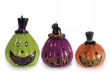 Cumpara ieftin Set 3 lumanari Halloween Dovleci ceara multicolora &Oslash; 6,5 x 7,5 H, &Oslash; 7 x 9.5 H, &Oslash; 7,5 cm x 10,5 H