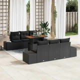 VidaXL Set de masă pentru grădină 7 pcs Negru, Marron 100 x 55 x 73 cm