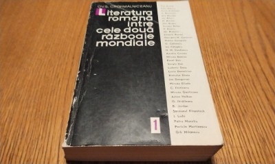 LITERATURA ROMANA INTRE CELE DOUA RAZBOAIE MONDIALE I - Ov. S. Crohmalniceanu foto