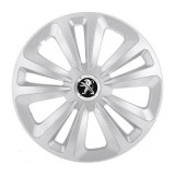 Set 4 Capace Roti Terra Gri R16, pentru Peugeot
