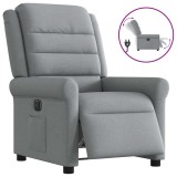 Cumpara ieftin Fotoliu rabatabil electric, gri deschis, textil