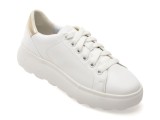 Cumpara ieftin Pantofi sport GEOX albi, D35TCB, din piele naturala