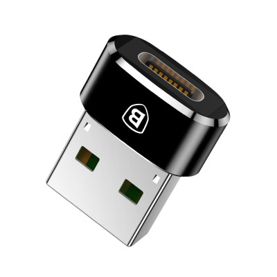 Convertor Baseus USB Tip C La Conector Adaptor USB Negru (CAAOTG-01) foto