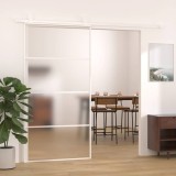 Cumpara ieftin Ușă glisantă, alb, 102,5x205 cm, sticlă mată ESG și aluminiu