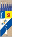 Set 6 rezerve albastre Pilot Frixion 0.7 mm