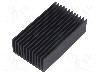 Radiator extrudat, aluminiu, 75mm x 45mm, neagra, FISCHER ELEKTRONIK - SK 626 75 SA